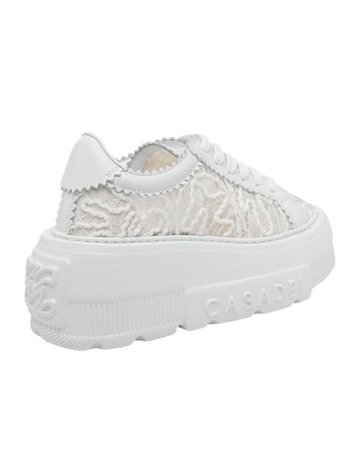 Casadei White Liberty Nexus Platform Sneakers