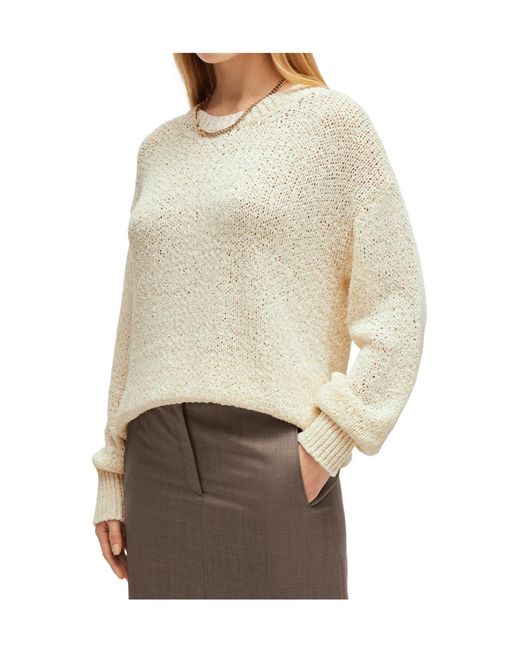 Boss White Crew Neck Knit Sweater