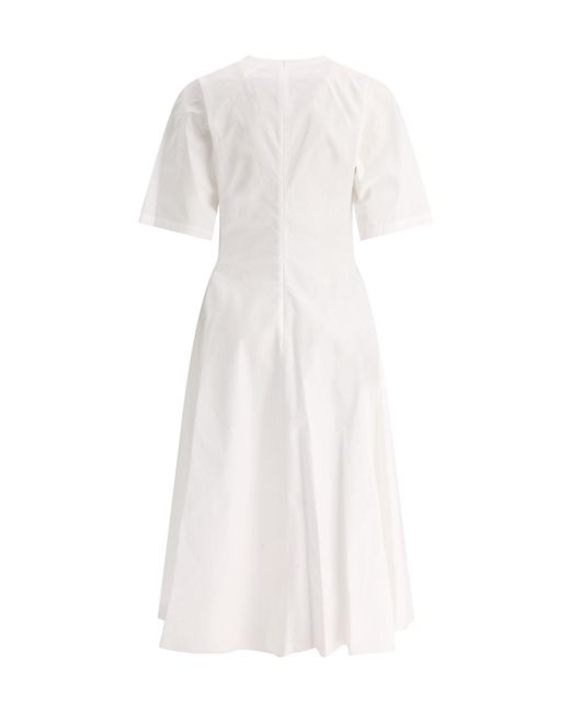 Alaïa White Alaïa A-Line Pleated Dress