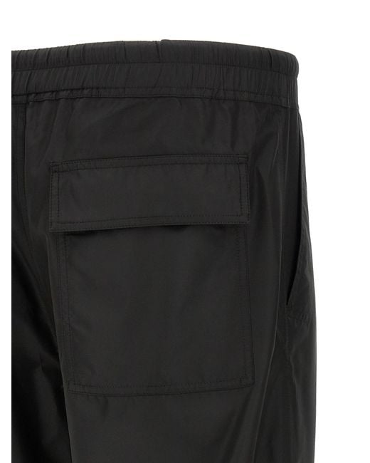 Moncler Black Moncler Rick Owens Drawstring Straight Leg Pants for men