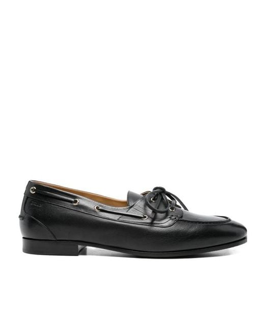 Bally Black Lace-Up Loafers for men