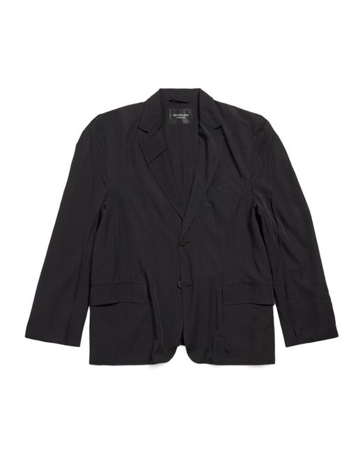 Balenciaga Blue Single-Breasted Tailored Jacket