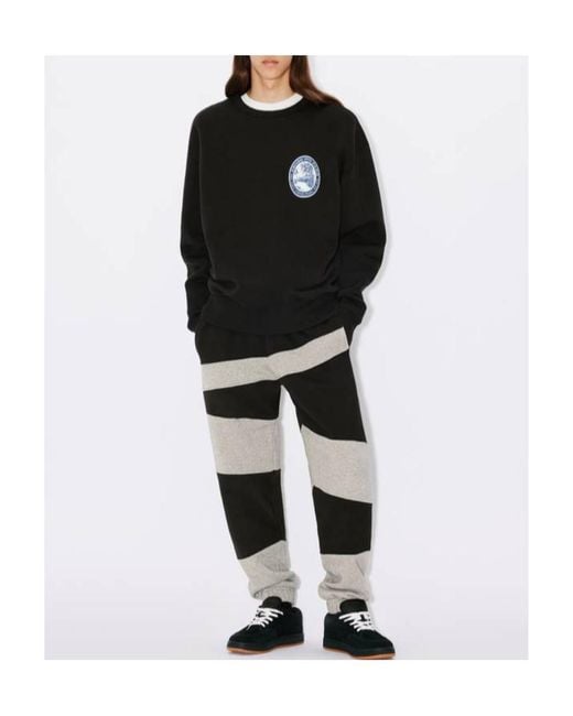 KENZO Black Long-Sleeved Crewneck Sweatshirt for men