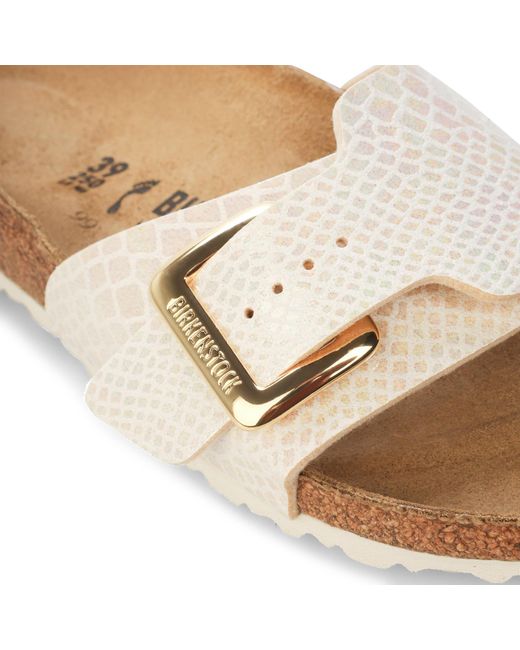 Birkenstock White Single-Band Slide Sandal