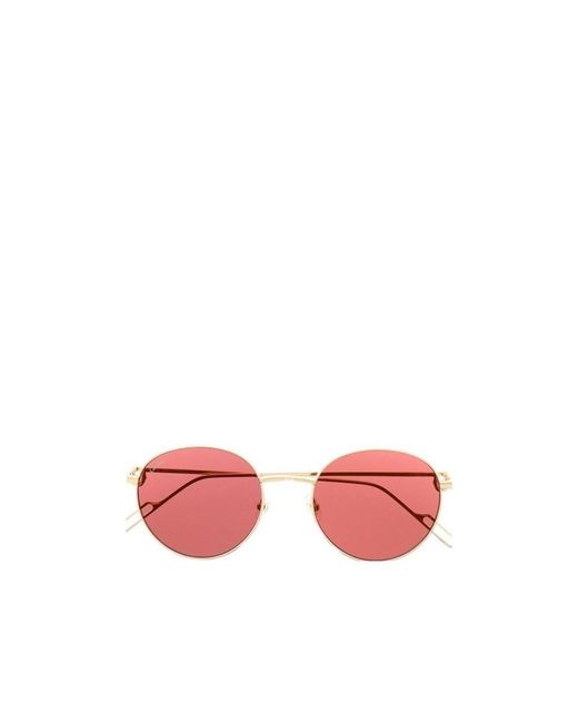 Cartier Pink Round-Frame Sunglasses