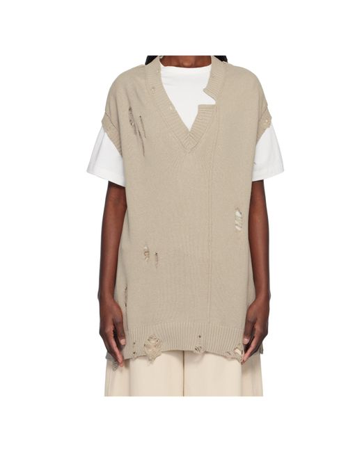 Yohji Yamamoto Natural Distressed Vest for men
