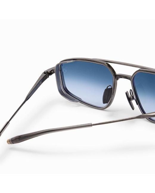 Akoni Blue Atlantis Geometric-Frame Sunglasses for men