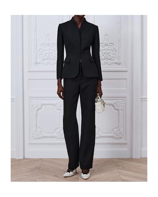 Dior Black Fitted Flared Pants