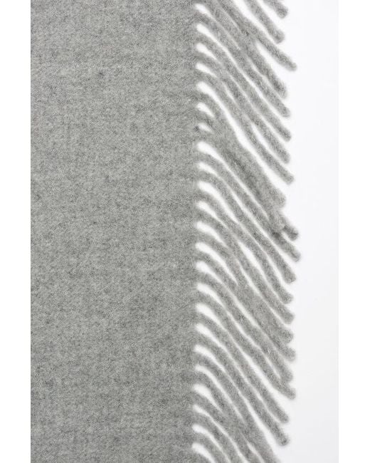 Acne Gray Fringed-Edge Scarf for men