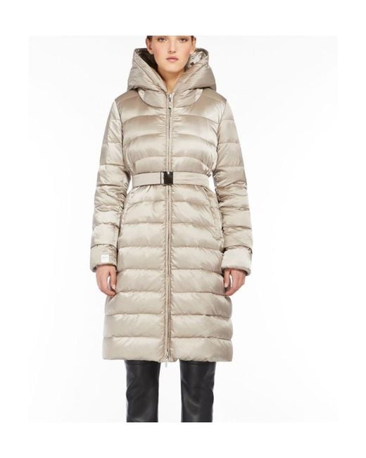 Max Mara Natural Double-Sided Waterproof Satin Down Jacket