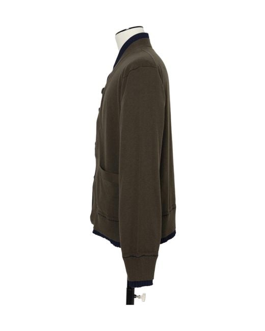 Sacai Black Buttoned Pocket Cardigan for men