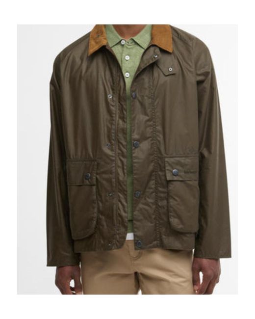 Barbour Green Collared Button-Up Jacket for men