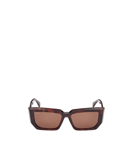 Max Mara Brown Rectangular Frame Sunglasses