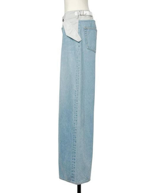 Sacai Blue Wide Leg Denim Jeans