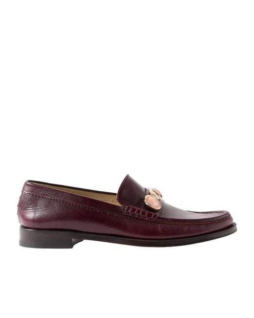 Gabriela Hearst Brown Melchora Embellished Leather Loafers