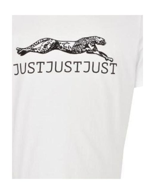 Just Cavalli White Printed T-Shirt for men