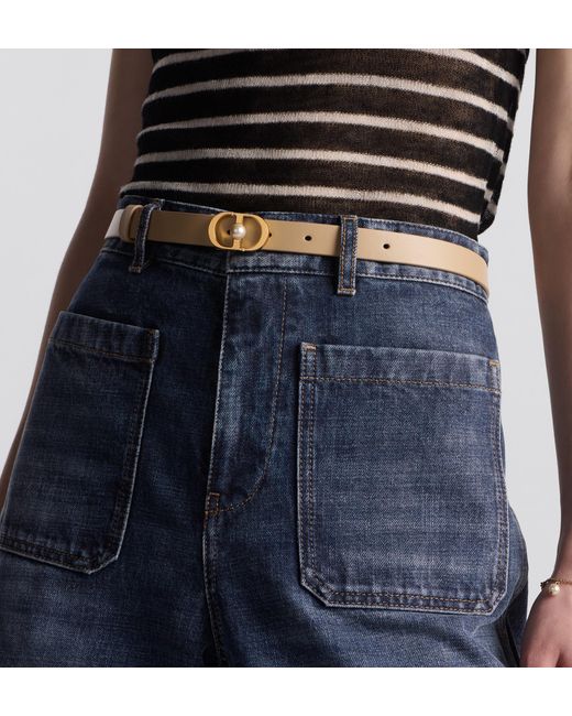 Dior White 30 Montaigne Jolie Belt
