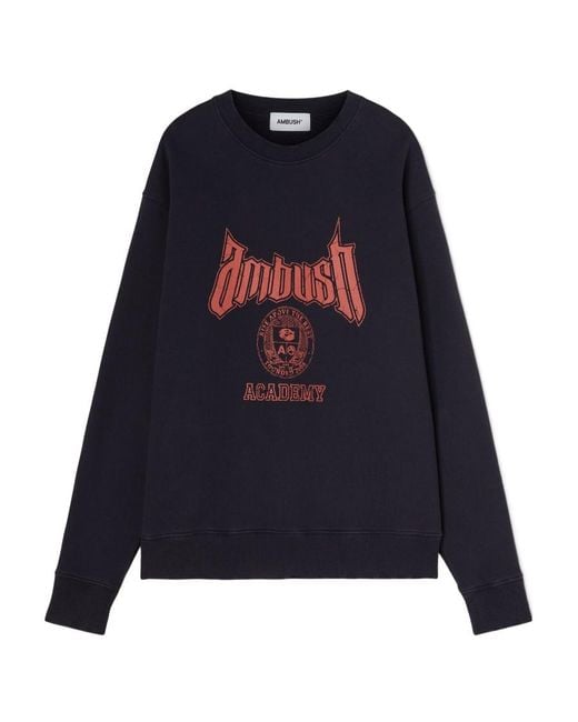 Ambush Blue Logo Cotton Sweatshirt for men
