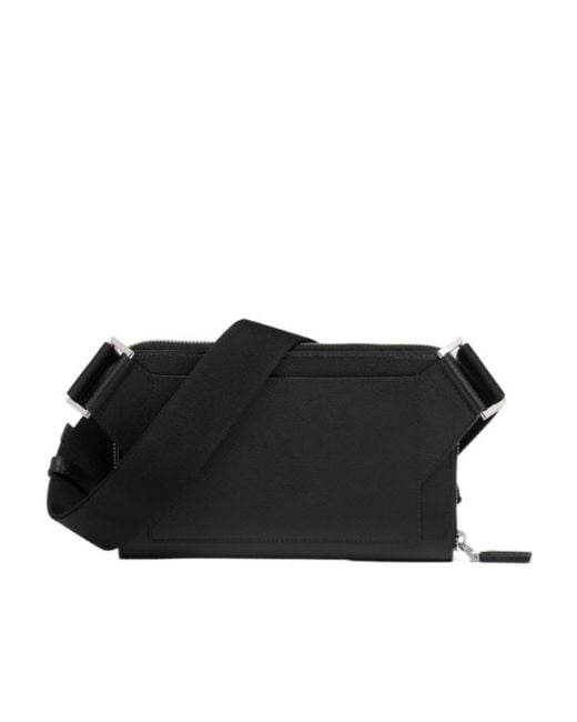 Prada Black Saffiano Leather Belt Bag for men