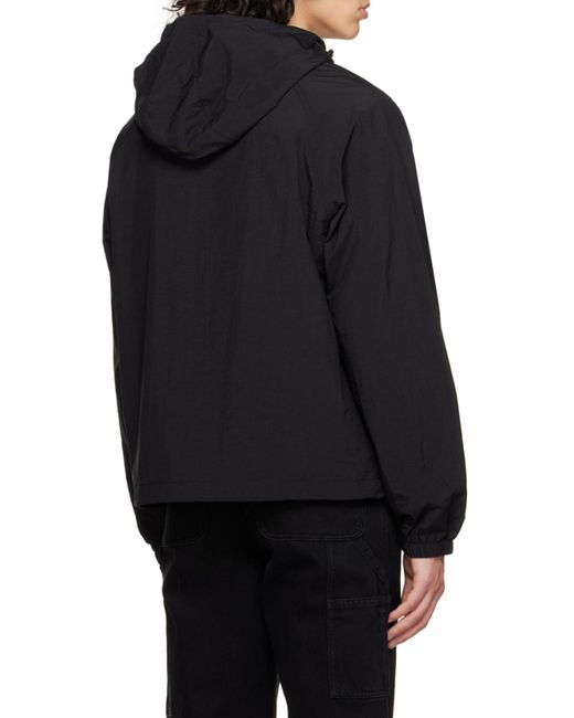 Maison Kitsuné Black Maison Kitsuné Fox Head Patch Embroidered Windbreaker for men