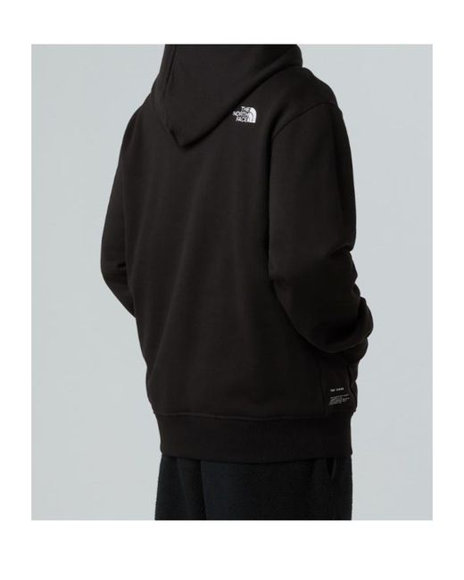 The North Face Black Long-Sleeve Logo Detail Hoodie for men