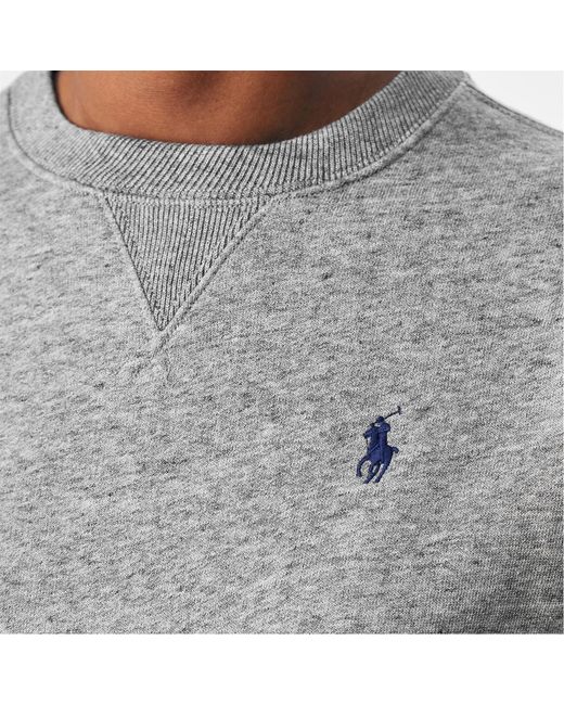 Polo Ralph Lauren Gray Round-Neck Logo Sweatshirt
