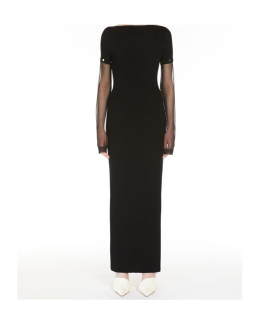 Sportmax Black Long Dress