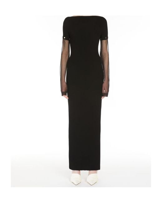 Sportmax Black Long Dress