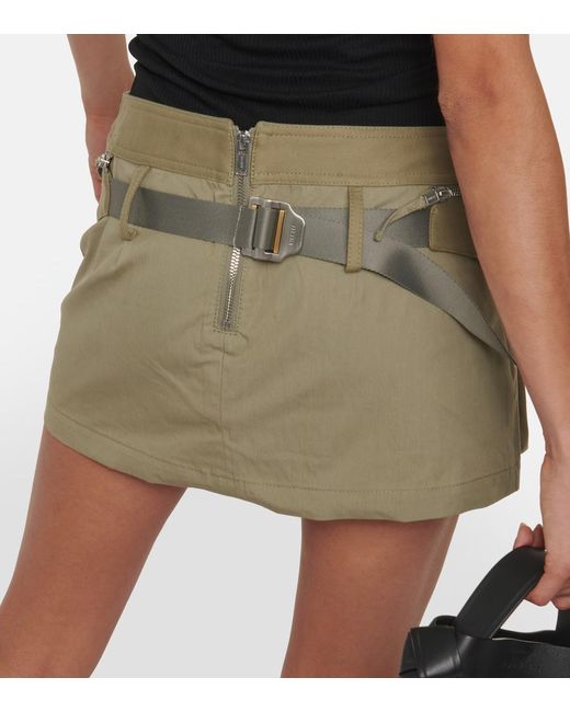 Dion Lee Green Mini Skirt With Waist Bag
