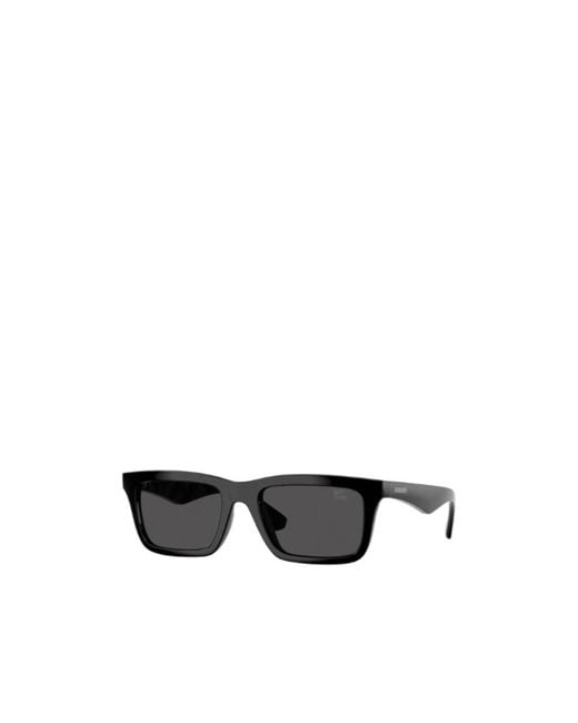 Burberry White Eyewear Rectangular Frame Sunglasses for men