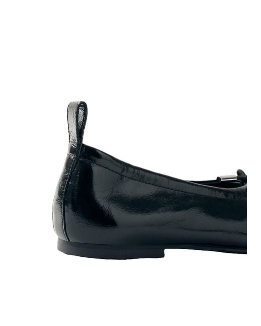 Alohas Black Rosalind Onix Leather Ballet Flats