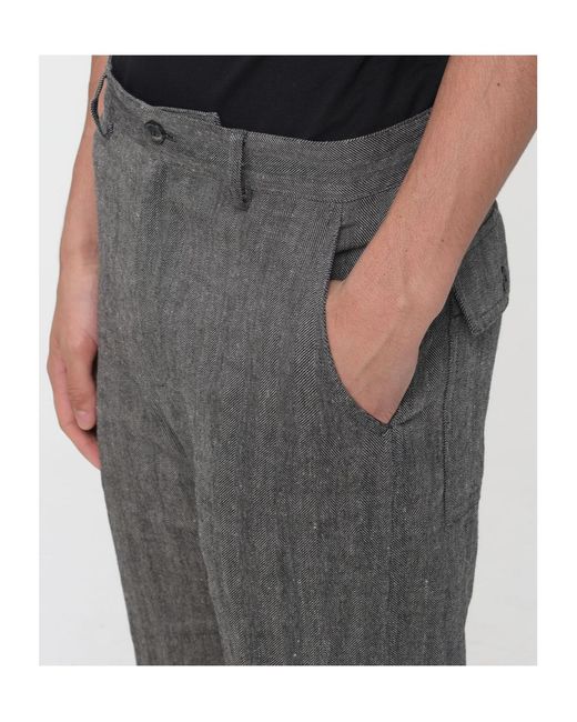 Dries Van Noten Gray Pleated Trousers for men