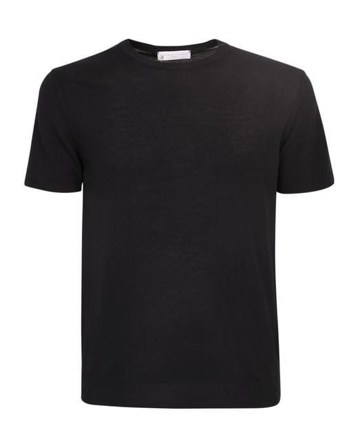 Daniele Fiesoli Black Crew Neck T-Shirt for men