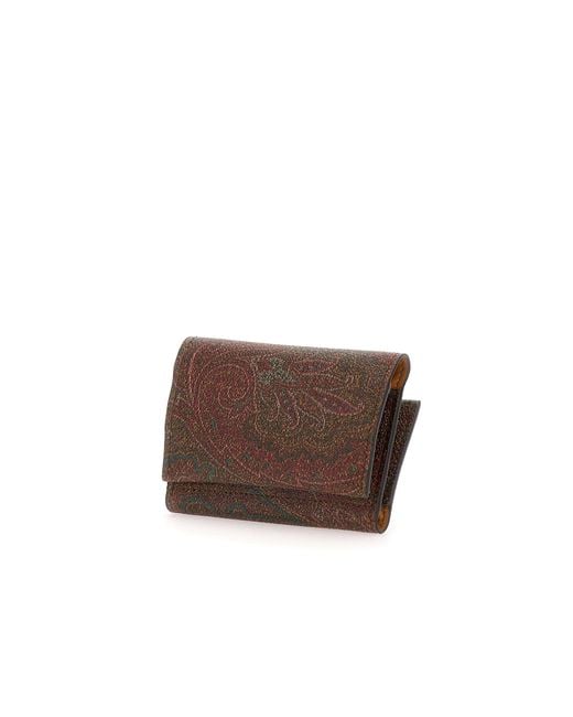 Etro Brown Jacquard Wallet
