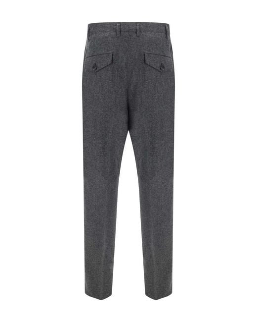 Brunello Cucinelli Gray Tapered-Leg Cropped Trousers for men
