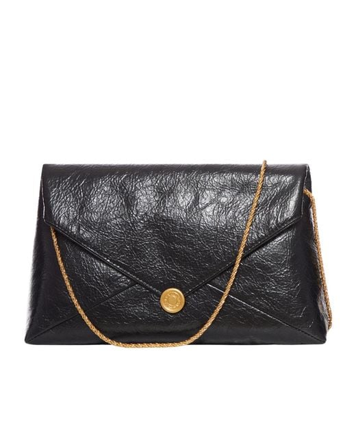 Dries Van Noten Gray Logo Embossed Chain Linked Shoulder Bag