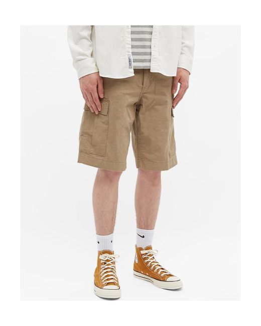 Carhartt Natural Logo-Patch Knee-Length Cargo Shorts for men
