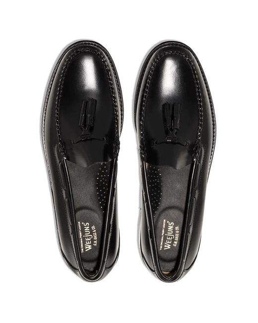 G.H.BASS Black Tassel Loafers for men