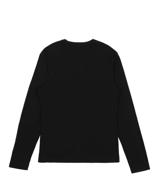 EA7 Black Logo T-Shirt With Round Neck for men