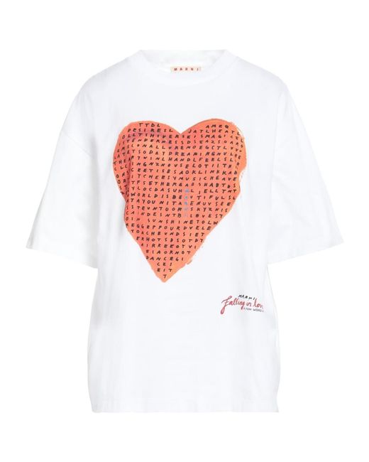 Marni White Printed T-Shirt