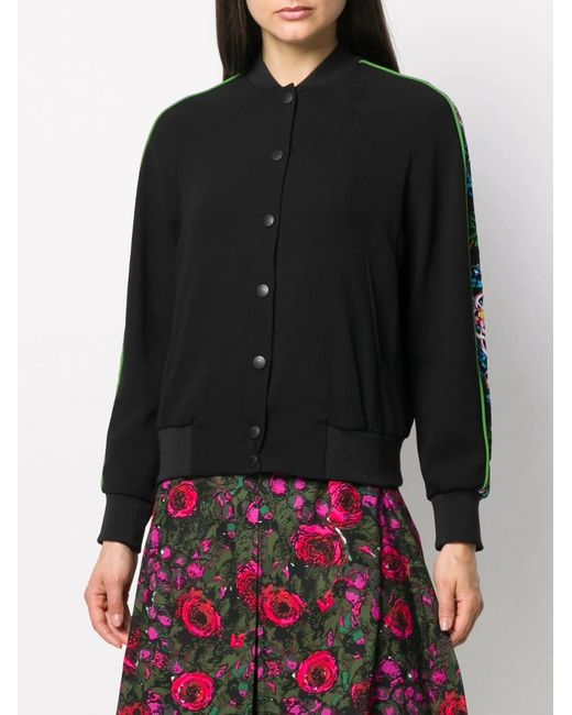 KENZO Black Tiger Sea Lily Embroidered Bomber Jacket