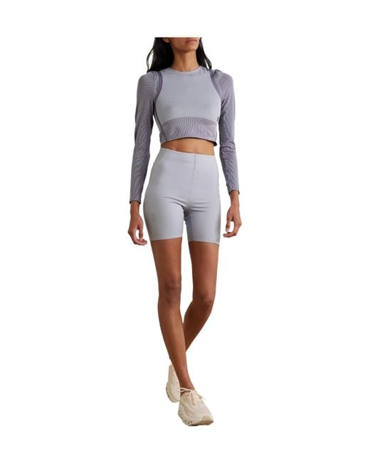 On Shoes Blue Studio Knitted Long-Sleeve Crop Top