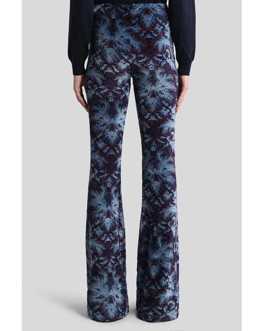 Etro Blue Flared Velvet Trousers