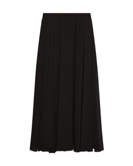 Marella Black Long Georgette Skirt