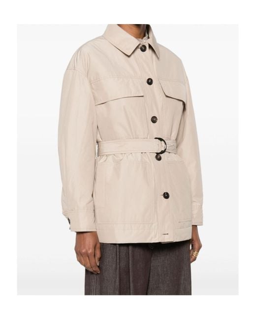 Brunello Cucinelli Natural Belted Jacket