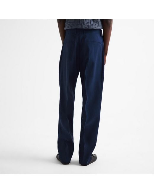 Fendi Blue Versatile Straight-Leg Casual Pants for men