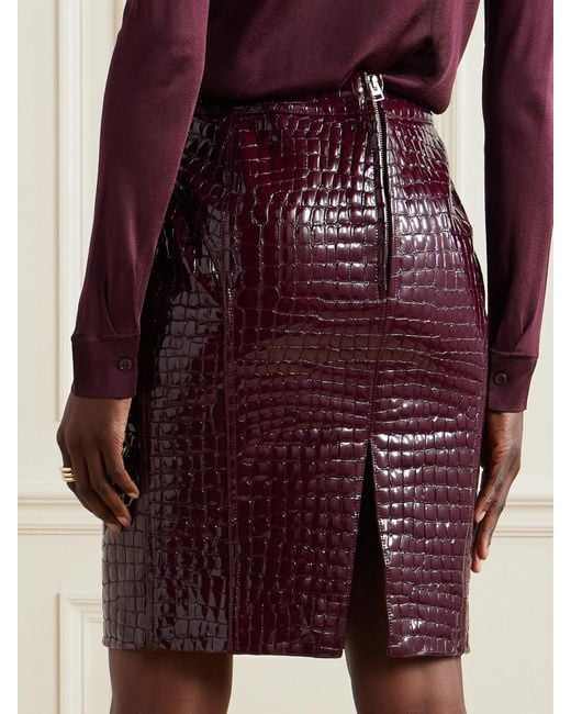 Tom Ford Purple Zipper Skirt