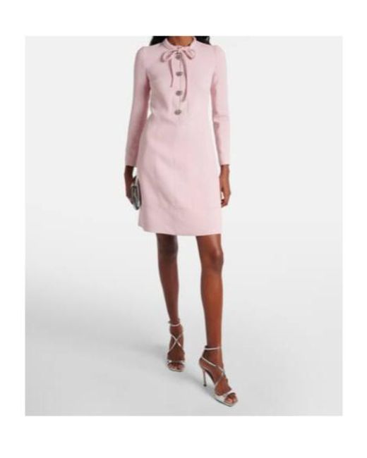 Giambattista Valli Pink Bow-Detail Minidress