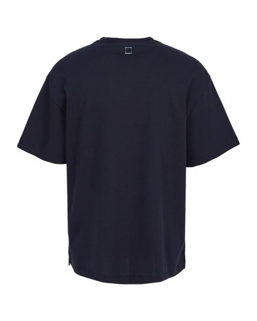 Wooyoungmi Blue Logo Crew Neck T-Shirt for men