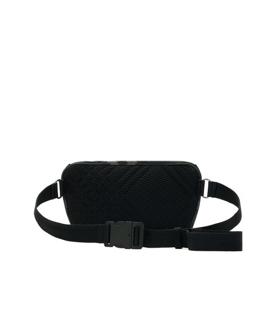 Burberry Black Checked Zipped Belt Bag for men